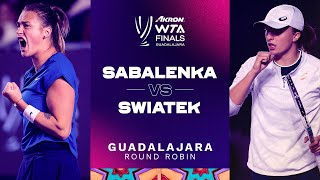 Aryna Sabalenka vs Iga Swiatek  2021 WTA Finals Round Robin  WTA Match Highlights [upl. by Victoria777]