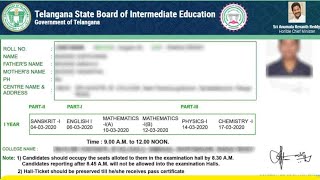 TS Inter Hall Ticket 2024 Practical amp Theory Admit Card tsbiecgggov [upl. by Quintilla]