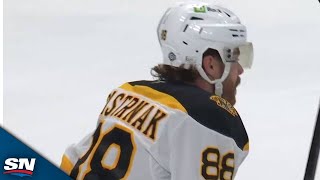 Bruins David Pastrnak And Hampus Lindholm Strike For Two Goals In 13 Seconds [upl. by Nayrbo840]