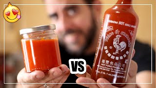 🌶 SRIRACHA CASERA  Deliciosa SALSA PICANTE  Mejor que COMPRADA [upl. by Zaid]