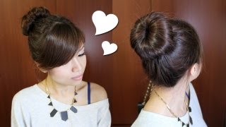 Everyday Perfect Bun Updo Hairstyle for Medium Long Hair Tutorial [upl. by Nemhauser]