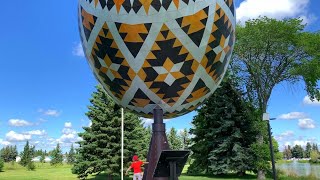 Vegreville  Town in Alberta Canada  World biggest egg Pysanka [upl. by Ynffit]