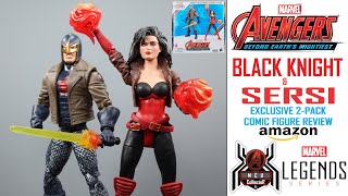 Marvel Legends BLACK KNIGHT amp SERSI Avengers 60th Anniv Beyond Earths Mightiest Amazon 2Pack Review [upl. by Ewall]