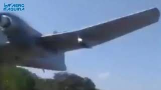 IA 58 PUCARÁ EN VUELO RASANTE SOBRE UN RIO [upl. by Ladd]