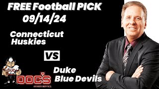 Free Football Pick Connecticut Huskies vs Duke Blue Devils Prediction 9142024 College Football [upl. by Paresh141]