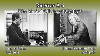 Bach Ricercar A 6 The Musical Offering C Rosen 1967 バッハ 6声のリチェルカーレ ローゼン [upl. by Penhall]