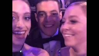 Rami Malek kiss fans at Golden Globes [upl. by Giltzow210]