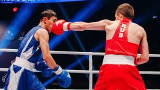 Abdumalik Khalokov UZB vs Alexey Moskvin RUS Governor Cup 2019 Final 56kg [upl. by Haneen]