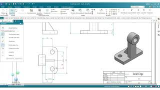 Solid Edge 24  Zeichnung für Bauteil 24 [upl. by Vanthe]