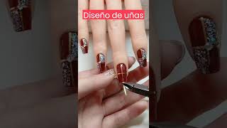 Diseño de uñas  Nailart Simple Design shorts nailart nails uñas [upl. by Shornick]