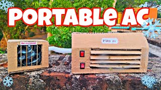 How To Make Mini AC At Home  How to Make Portable AC With Card Board  ❄️Smart Air Conditioner 🥶 [upl. by Ailuy85]