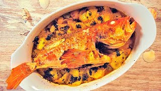 RECETTE de POISSON au FOUR  RASCASSE POISSON  🐟🐠🐟 CHAPON Poisson 🇬🇧🇪🇸🇵🇹 [upl. by Noli678]