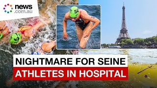 Paris’ worst fears as Olympic athlete hospitilised after swimming in the river Seine [upl. by Assiron]