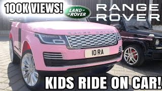 BIG Pink 24V Land Rover RANGE ROVER 2 Seater Kids Ride On Car  REVIEW rideoncar toyrangerover [upl. by Pelson751]