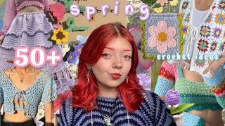 50 crochet ideas SPRING edition 🐰💐🐣🧶 [upl. by Gwyn399]