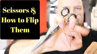 Haircutting Scissors and How to Flip Them  TheSalonGuy [upl. by Aelyak]