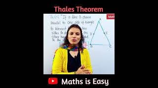 Triangles Class 10  Thales Theorem  Basic Proportionality Theorem BPT shorts youtubeshorts [upl. by Ecyt]