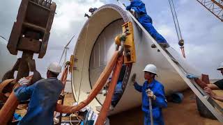 Wind Turbine Farm Installation From Scratch  Timelapse  Mega Structure [upl. by Joey470]