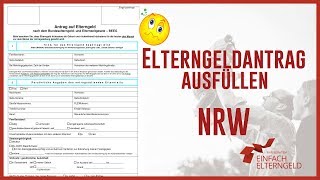 Elterngeld Antrag ausfüllen  NordrheinWestfalen [upl. by Nallac]