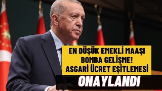 En Düşük Emekli Maaşına Asgari Ücret Ayarı Kesinleşti Eşit Zam Oranları Uygulanacak 2024 [upl. by Jillie912]