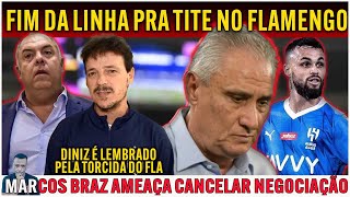 FIM DA LINHA PRO TITE  DINIZ É LEMBRADO POR TORCEDORES FLAMENGO  BRAZ AMEAÇA CANCELAR NEGOCIAÇÃO [upl. by Annayar]