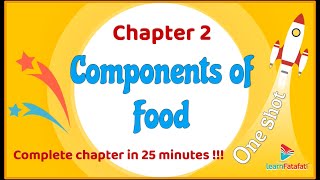 Class 6 Chapter 2 Components of Food  One shot in 25 minutes   LearnFatafat [upl. by Eelyab]