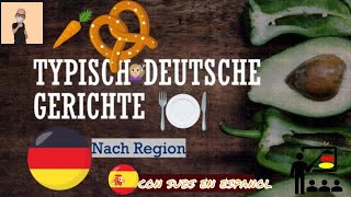 Typisch deutsche Gerichte nach Region  deutsche Currywurst Bayern Brezel Deutschland Essen [upl. by Esetal898]