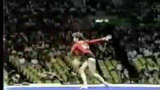 Dorte Thuemmler  1988 Olympics Team Compulsories  Floor Exercise [upl. by Solracsiul]