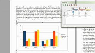 31 Diagramm mit eigenen Werten einfügen  OpenOffice  LibreOffice Writer [upl. by Wait226]