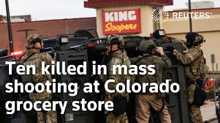 Ten killed in mass shooting at Colorado grocery store [upl. by Aydni]