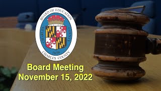 Board Meeting  November 15 2022 [upl. by Ahterod]