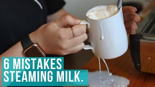 How to Steam amp Froth Milk for a Latte the Common Mistakes to Avoid [upl. by Atinad]