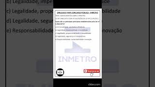 Simulado Para Concurso Público  INMETRO  Conhecimentos Sobre INMETRO [upl. by Nnaegroeg566]