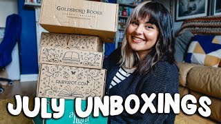 July Book Unboxing Fairyloot GSFF amp Special Editions 2024 [upl. by Baalbeer]