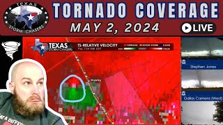 LIVE ANSON amp HAWLEY TEXAS TORNADO COVERAGE 522024 DSA [upl. by Ayiotal]