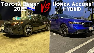 2025 Toyota Camry Vs Honda Accord Hybrid  Which Should You Buy [upl. by Yaj]