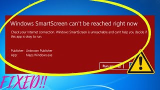 Fix SmartScreen Cant Be Reached Right Now Error on Windows [upl. by Eidnalem]