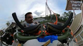 POV Steel Taipan Roller Coaster at Dreamworld  Worlds First Rear Spinning Seats [upl. by Hepza]