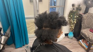 Tapered cut on natural hair wAlopecia [upl. by Alrzc]