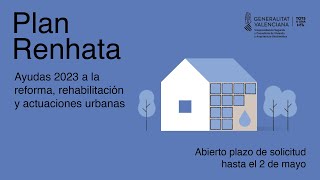 Plan Renhata  Ayudas 2023 a la reforma rehabilitación y actuaciones urbanas [upl. by Wyly]