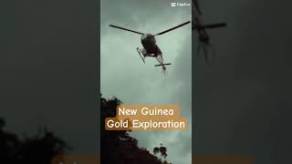 Helicopter picking up geological team exploring for gold in New Guinea jungle gold shorts papua [upl. by Ahs998]