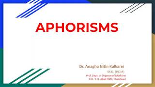 ORGANON OF MEDICINE  Aphorisms  Introduction [upl. by Crim646]