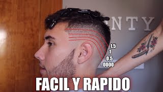 COMO HACER UN DEGRADADO O FADE FACIL Y RAPIDO CORTE PELO HOMBRE [upl. by Becket45]