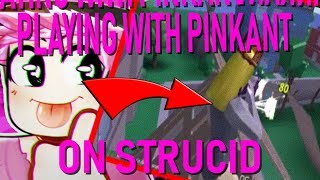 PINKANT FIGHTS ME ON STRUCID😭HE KILLED ME😭 [upl. by Adnima709]