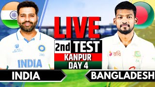 India vs Bangladesh 2nd Test Day 4  IND vs BAN Live  India vs Bangladesh Live Score  Session 2 [upl. by Zsuedat68]