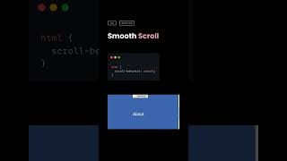 Smooth scroll in CSS css shorts [upl. by Ola317]