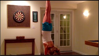 Gymnastics Tutorial Handstand on floor and balance beam [upl. by Enyawud536]