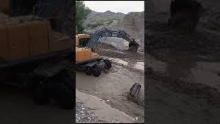 Nari River Flood Emergency Treatment Work  Nari headworks Sibi Irrigation Dept Balochistan sibi [upl. by Maples569]