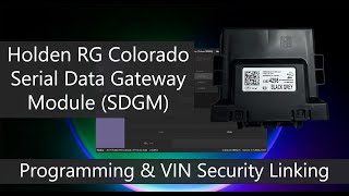Holden RG Colorado Serial Data Gateway ModuleSDGM Replacement Programming and VIN Security Linking [upl. by Whetstone]