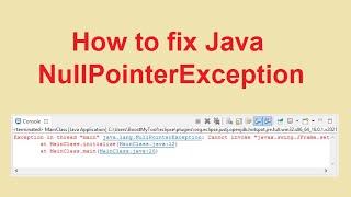 Fix NullPointerException in Java [upl. by Ignacio]